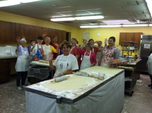 members from First United Methodist Church who make the Pigs-in-a-blanket every year